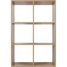 Стеллаж ЛДСП SPACEO KUB 6 секций 70x104x31.5 см цвет дуб