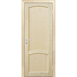 Дверь межкомнатная глухая массив дерева цвет натуральный 60x200 см