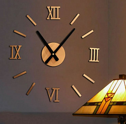 Часы с элементами из нержавеющей стали с механизмом и стрелками (диаметр 1м) 
Материал: нержавеющая сталь 
aisi 430 шлифованная, толщина 1 мм.
Габаритные размеры: 1000мм