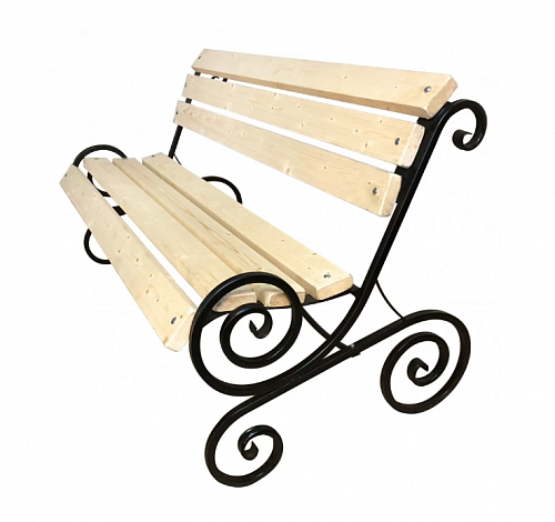 Лавочка садовая бежевая "ЗАВИТОК"