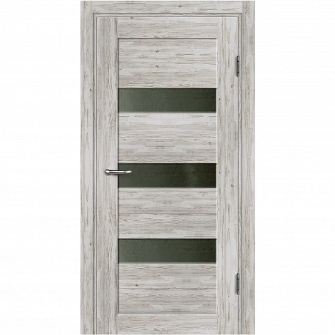 Дверь межкомнатная Капри остекленная ПВХ ламинация цвет северная сосна 70х200 см (с замком и петлями)