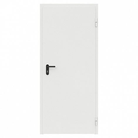 Дверь противопожарная металлическая ДПМ-Пульс-01/60К сплошная, угловая коробка (850х2075), правая, RAL9016