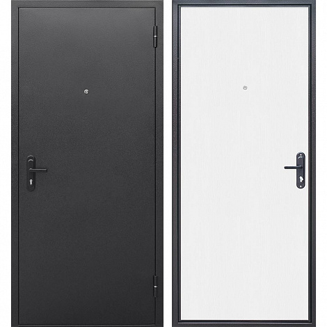 Дверь входная Ferroni Стройгост 5 РФ правая антик серебро - дуб белый 860х2050 мм